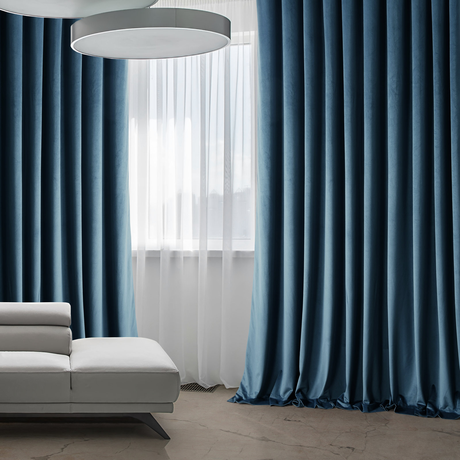 Matra Plush Velvet Curtains for Bedroom - Room Darkening Curtains for Living Room Window Single Panel, 50" W x 120" L