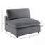 Caylie Armless Slipper Chair - Charcoal