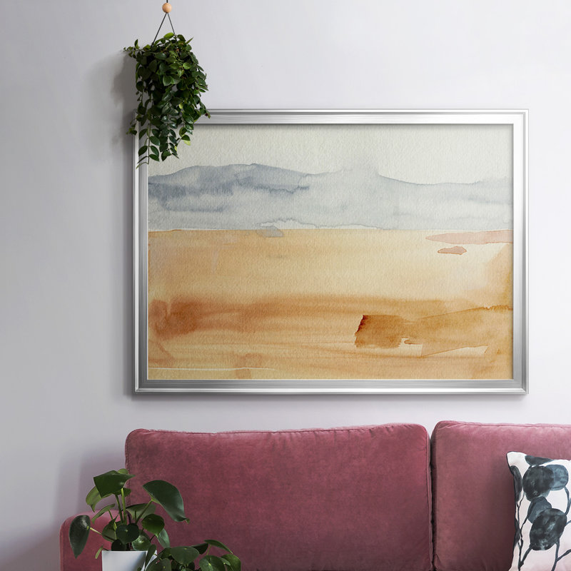 Toile tendue avec cadre Ash Blue Horizon II, H 26 po x l 38 po x P 1,5 po, Argent