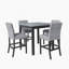 5-Piece Counter Height Dining Set Wood Square Dining Room Table And Chairs Stools