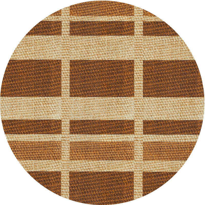 Tapis brun Antonnette, Rond 6 pi
