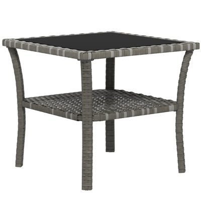 Outsunny Rattan Side Table