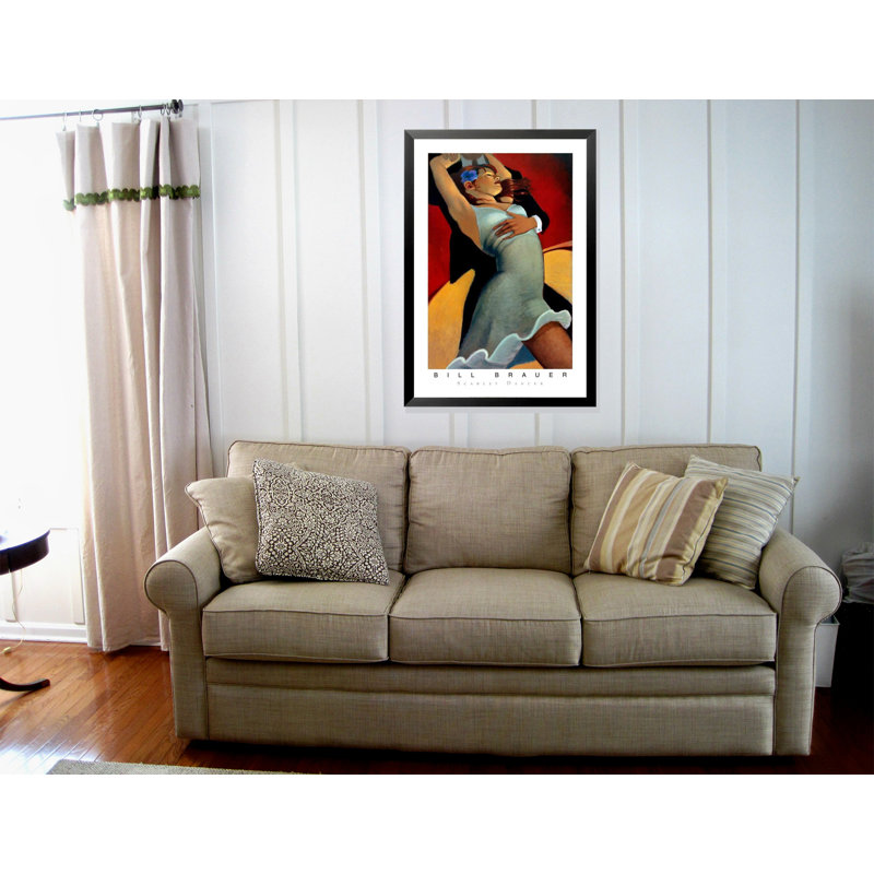 Scarlet Dancer - Couple Dancing by Bill Brauer - Single Picture Frame Painting