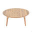 Table basse d'extérieur ronde en bois d'acacia