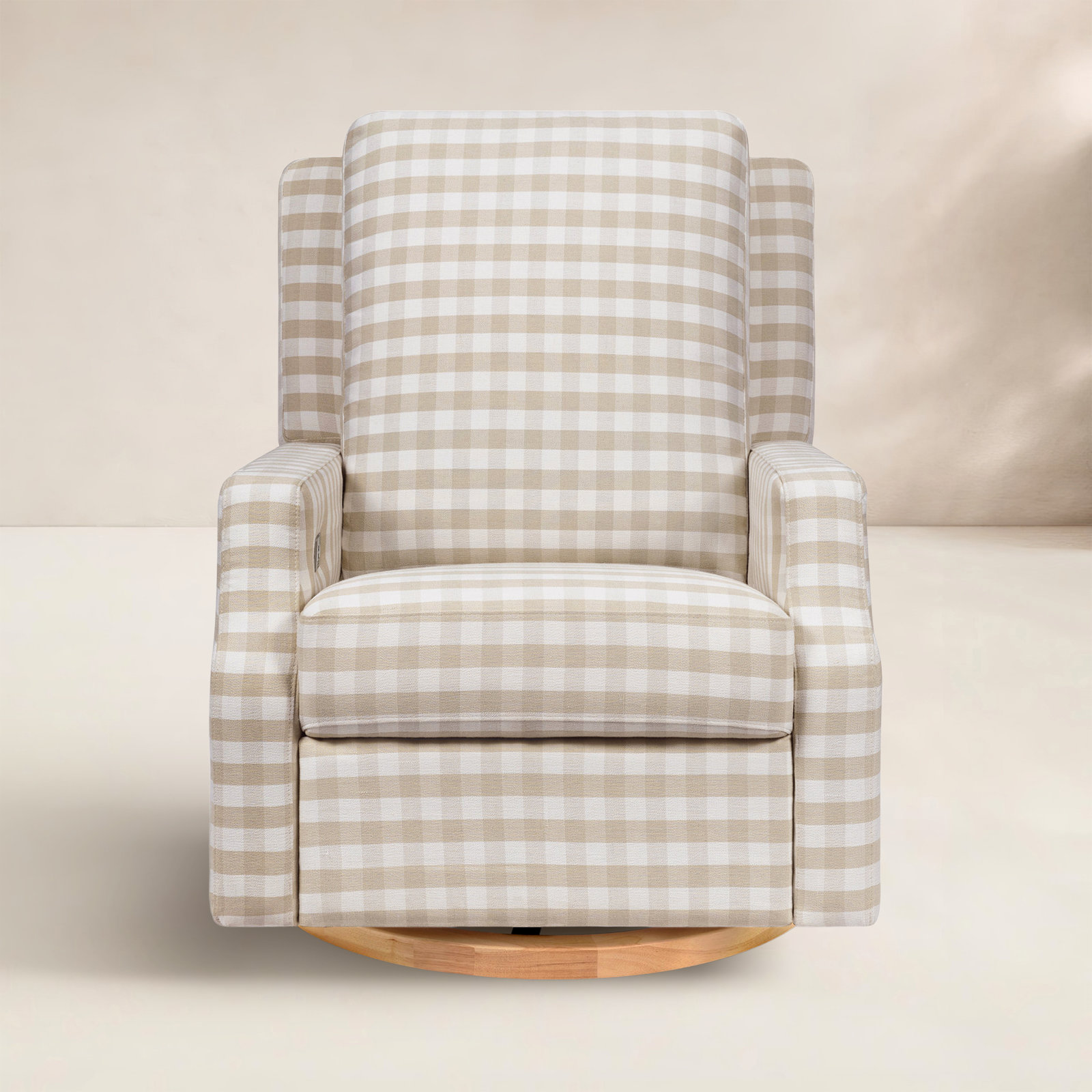 Crewe Swivel Glider, Tan/White