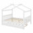 Wooden House Bed With Trundle-239448646