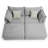 83" Down Filled Modular Sectional Sofa With 2 Storage Ottoman For Living Room, Light Grey-226407060