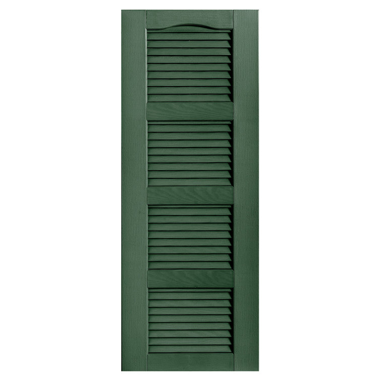 Cathedral Top Four-style Open Louvre Shutters Pair