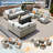 Daltry 11 Piece Outdoor Wicker Conversation Sets With Fire Pit Table and Coffee Table With built-in lights-71144902
