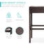 Ensemble de bar en osier de patio 5 pièces avec ouvre-bouteille intégré Arlmont & Co., tablette de rangement cachée, 4 tabourets - brun-1982664121-1982664122