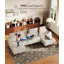 4 Seater Corduroy Sofa & Chaise-1306249387