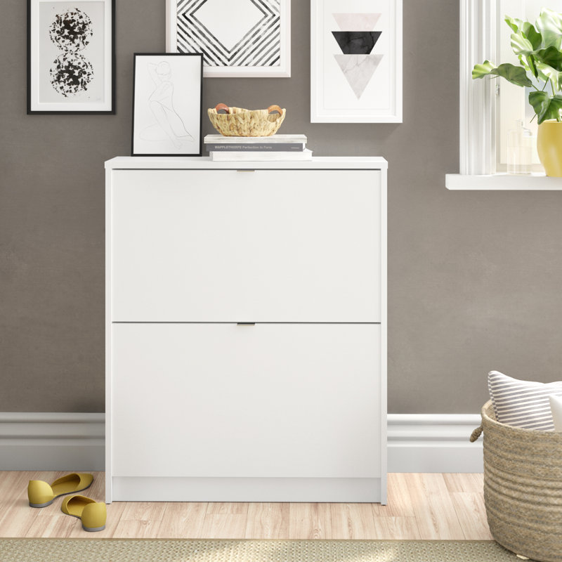 Armoire de rangement pour chaussures Domini, 12 paires, Blanc