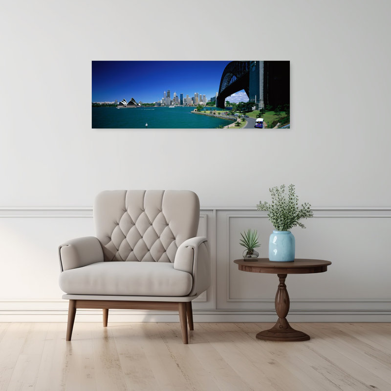 Sydney Australia 1 Piece Wrapped Canvas Panoramic Wall Art, 30.48 cm H x 91.44 cm W