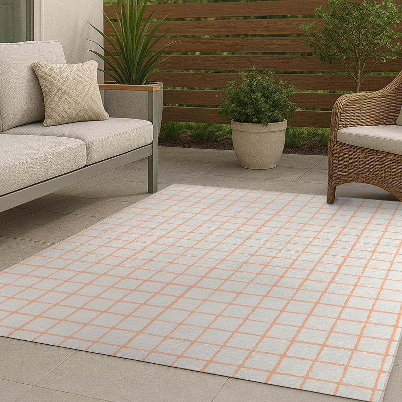Rebar Non-Slip Outdoor Rug, Rectangle 4' x 6'