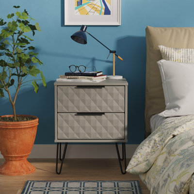 Harlequin 45cm W Manufactured Wood Bedside Table
