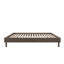 Structure de lit plateforme en bois très grand avec assemblage sans outil - pas de sommier tapissier, design rustique noyer-1831722738