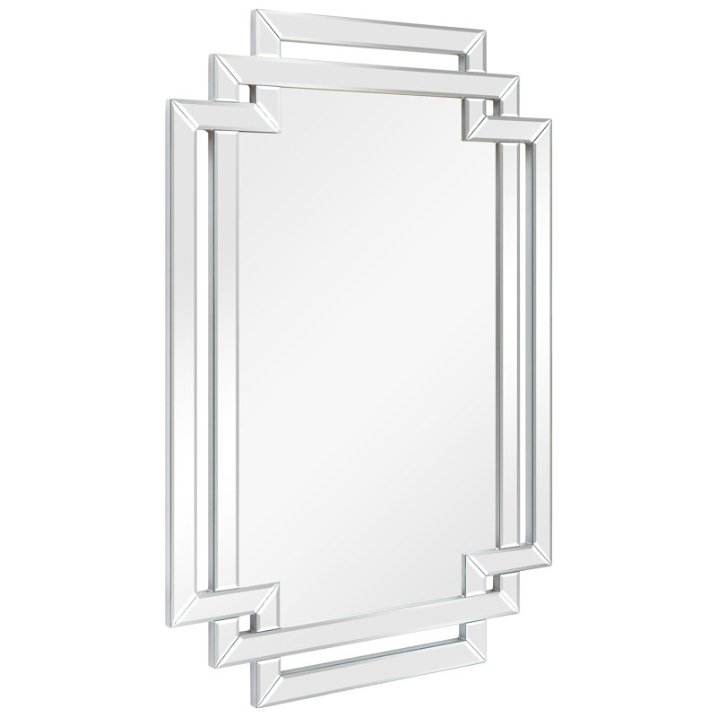 Lulah Glass Frame Rectangle Wall Mirror
