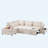 107'' L-Shaped Sectional Sleeper Sofa Bed With Pull-Out Design & Storage Ottoman