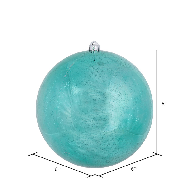 Ornement boule de mercure brillant, Bleu sarcelle