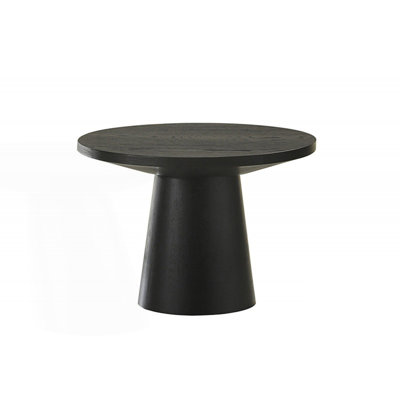 Table de bout ronde, canapé de salon moderne avec base à piédestal, table à boissons