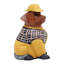  Handmade Detective Dachshund Wood Figurine