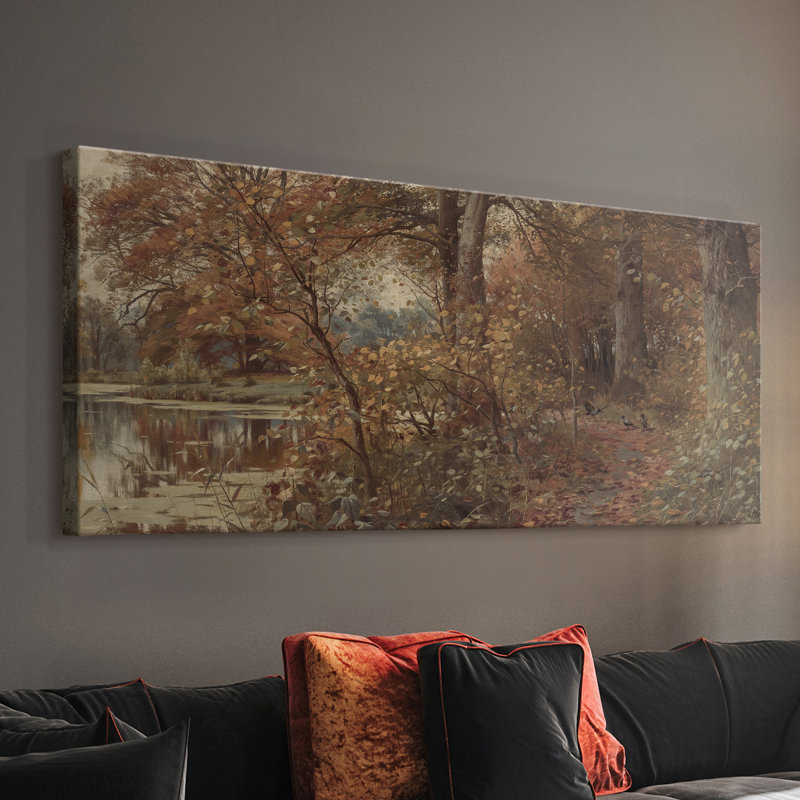 Série paysage - DCCLxxix - Toile tendue avec châssis - Prêt à être accroché, H 12 po x l 30 po