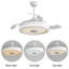 Ventilateur de plafond invisible moderne de 42 pouces, moteur à courant continu réversible à 3 pales ABS de 120 V avec lumière DEL de 32 W