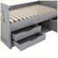 Base de lit plateforme moderne avec bibliothèques de rangement et tablettes-1379590550-1379590551