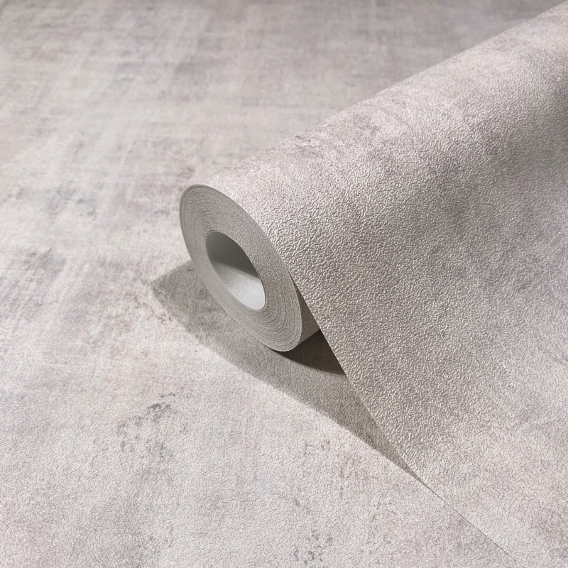 Ninti Industrial Effects Glass Stone Concrete Texture Wallpaper Roll 10.05m x 53cm, Cream