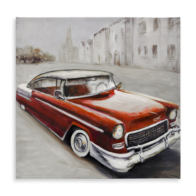 Vintage Classic Car Tablecloth - Indoor/Outdoor Home Decor