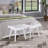 Larwich Solid Wood Slatted Bench, White
