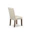 L'ensemble 5 pièces de table et chaises de cuisine comprend une table de salle à manger rectangulaire avec Dropleaf et 4 chaises Parsons en lin crème, acajou-1789086695-1789086683-1789086688