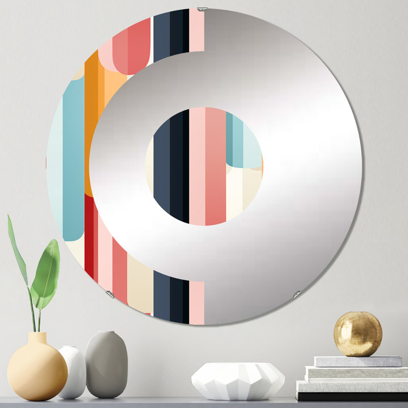 Gilbye - Miroir mural demi-cercle, 23,6 po x 23,6 po