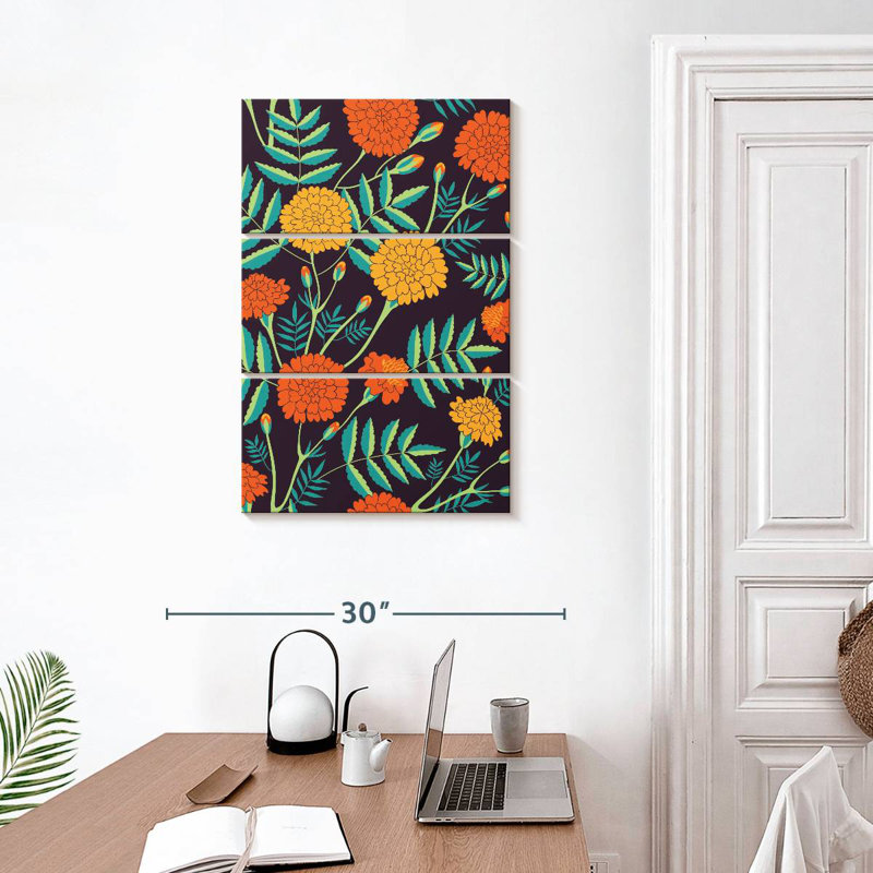 Harnek Blooming Marigolds Pattern, 32" H x 20" W