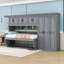 Lit escamotable convertible simple avec grand rangement et bureau-968224177