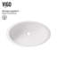 Wisteria 23" L x 14" W x 4" H Oval White Matte Stone™ Vessel Bathroom Sink with 5" H Faucet