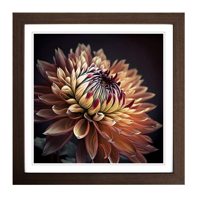 Single Picture Frame Print on Wood, Walnut