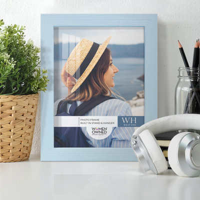 Light Blue Wood Picture Frame - Set of 6