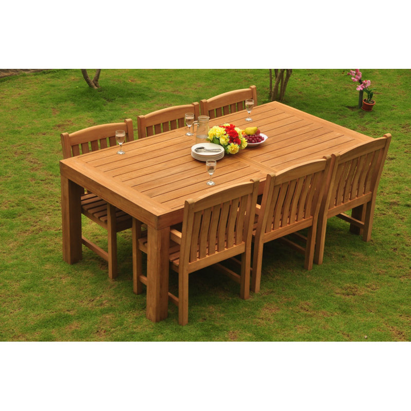 Grena Outdoor 7 - Piece Teak Dining Set