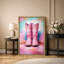 Illustration de style occidental de bottes de cowboy rose floral, images de chambre de cow-boy, impression sur toile-126031401-126031404