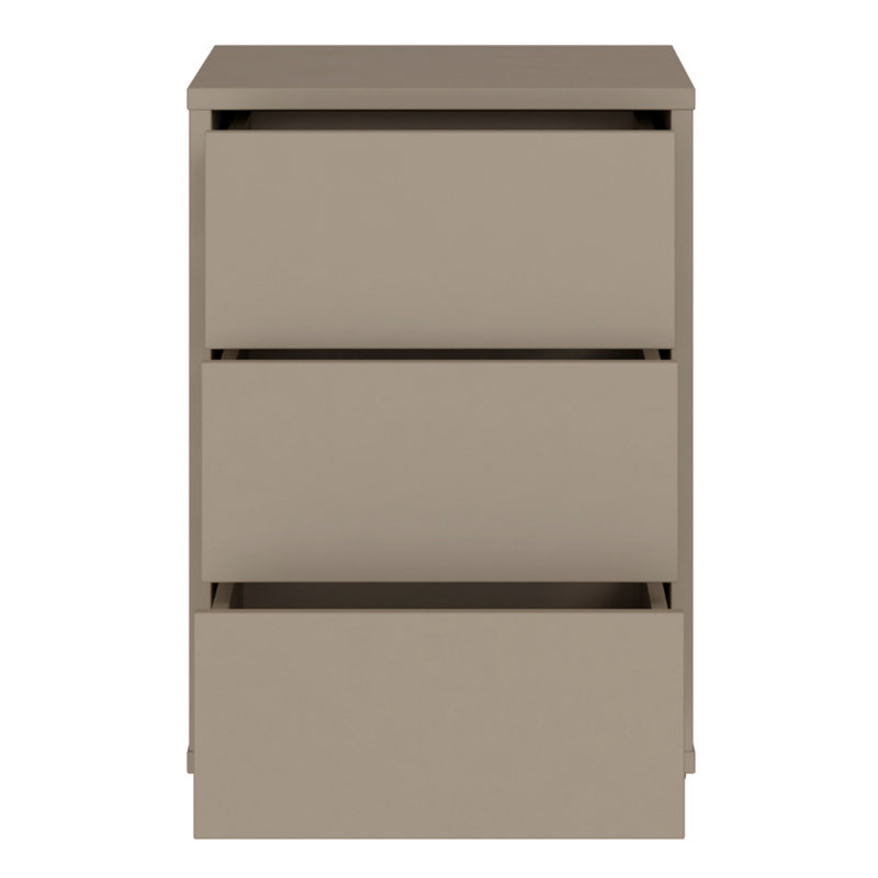 49.8cm W Manufactured Wood Bedside Table, Taupe