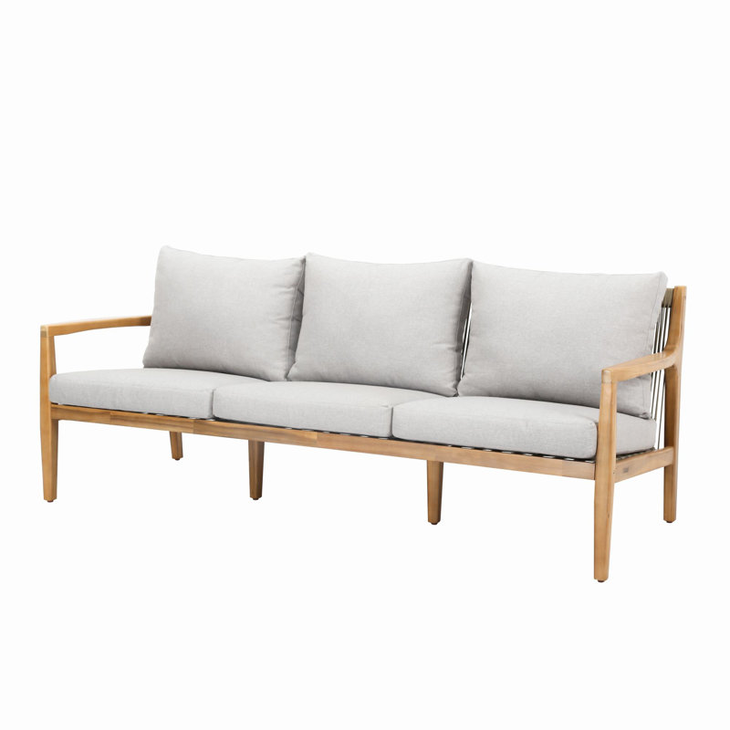 Zaryna Solid Acacia Wood Patio Sofa