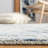 Restoration Vintage Hand Tufted Wool/Viscose Pile Geometric Rug in Blue/White-1474177412