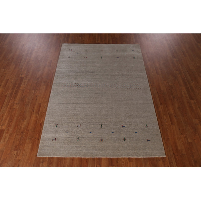 Tapis tribal en laine de style Gabbeh 5 x 8