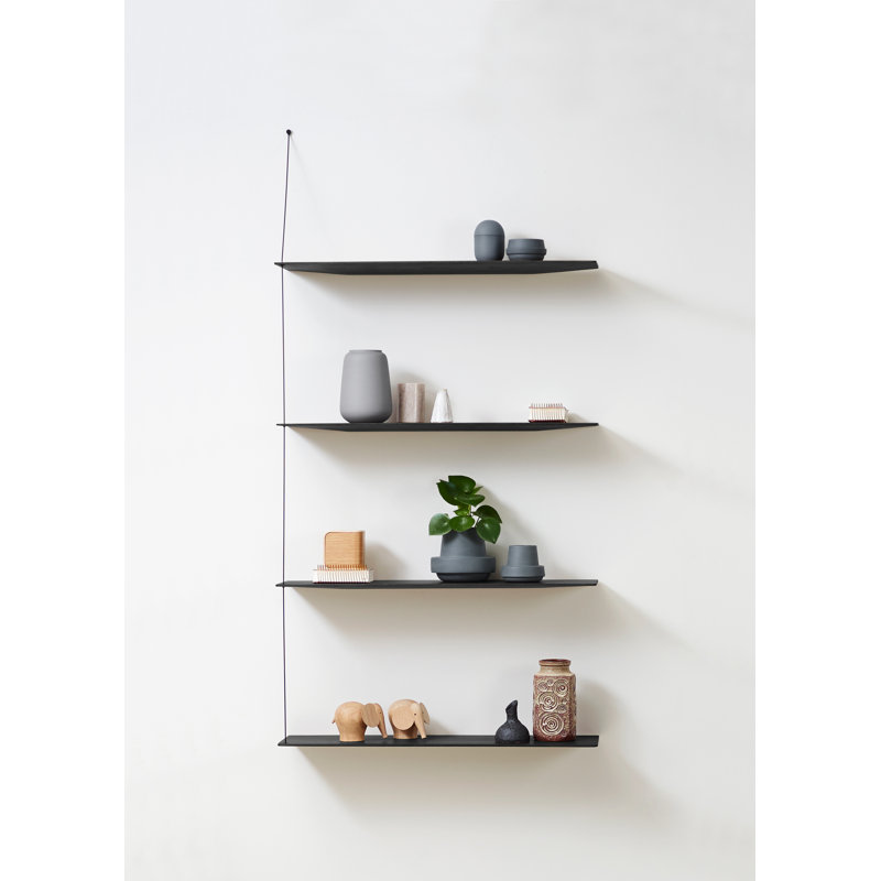 Stedge Add-On Shelf (80 Cm), Black Oak, 15.7" H x 31.5" W x 8.7" D