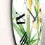 Horloge murale traditionnelle feuillage tropical et fleurs jaunes X-60281514