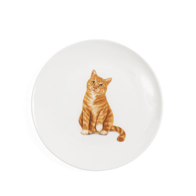 Porcelaine du milieu 6 assiettes - Tabby orange