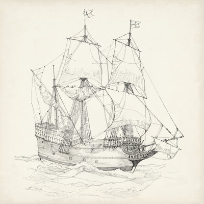 Croquis de bateau antique IV