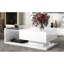 Rectangular Coffee Table With Particle Board And Tempered Glass, Black Practical Design Glass Top-1182528573