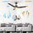 3 - Blade LED Smart Ceiling Fan with Light-91062340-101830622